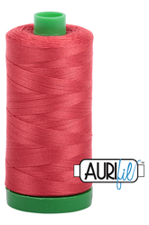 Aurifil Mako 40wt 2-ply Cotton 1000 m 1094 yd. spool - 2255 Dark Red Orange